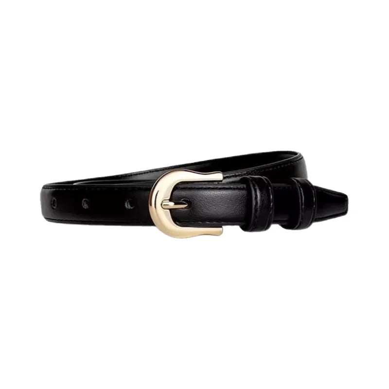 Women's Belt in Genuine Leather - Noir